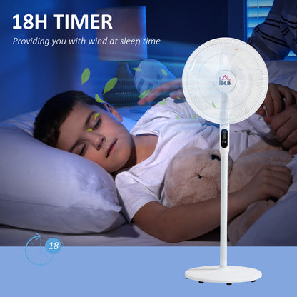 Oscillating Floor Fan with Remote Control and LED Display