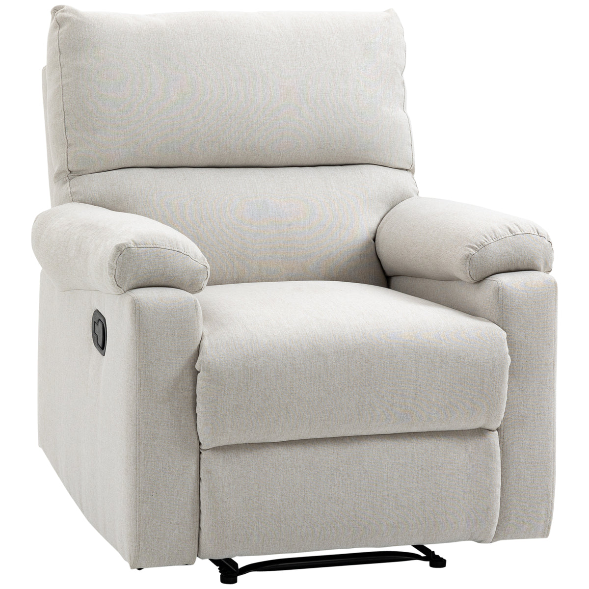 Manual Reclining Chair with Linen Footrest