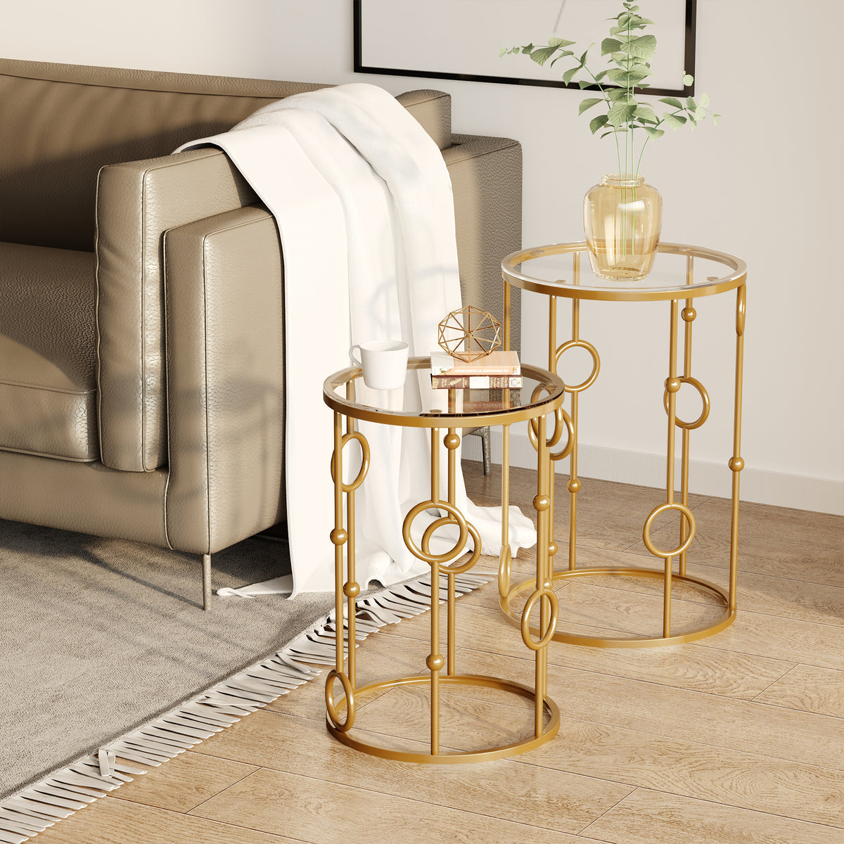 Nesting Coffee Tables Set — Set of 2