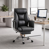 Reclining ergonomic office chair with footrest