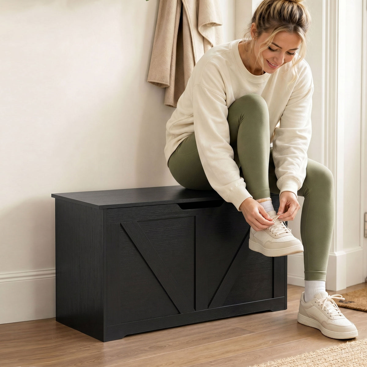 Rustic Storage Chest 80 cm