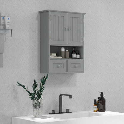 Wall Cabinet Bathroom with Drawers and Open Shelf