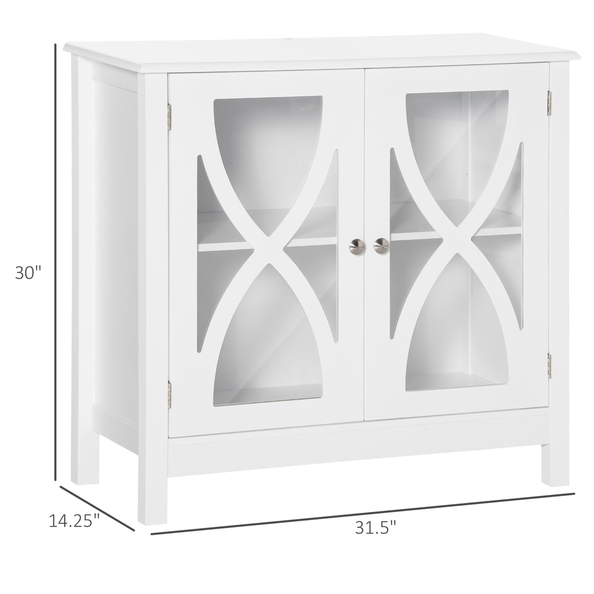 Kitchen sideboard with glass doors