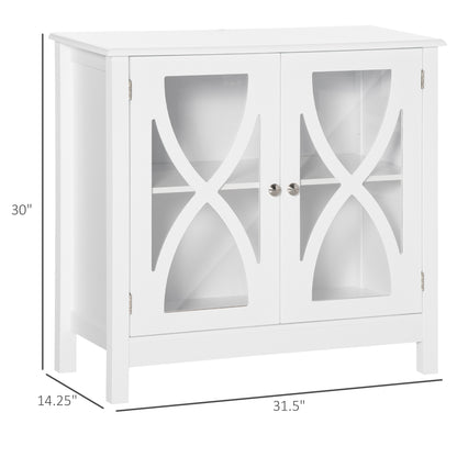 Kitchen sideboard with glass doors