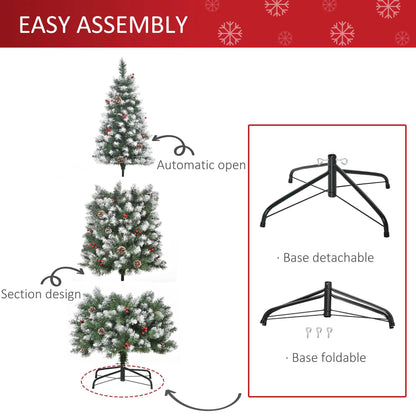 Flocked pencil artificial Christmas tree