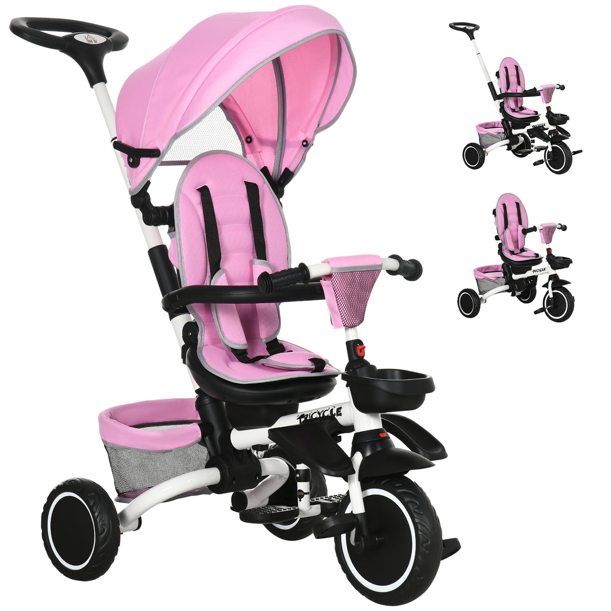 Triciclo evolutivo 6 en 1 convertible en silla de paseo y bicicleta infantil