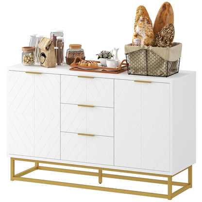 Mueble de almacenamiento de 120 cm con puertas y cajones