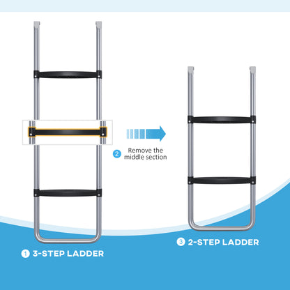 Adjustable Trampoline Ladder 2/3 Steps — Galvanized Steel