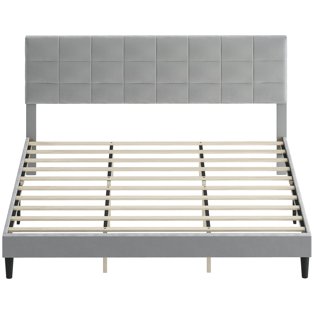 Estructura de cama queen de plataforma capitoné — 500 kg