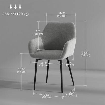 Sillas de comedor de terciopelo, lote de 2