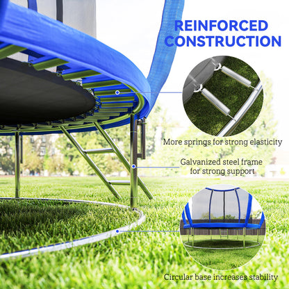 Outdoor Certified Trampoline with Enclosure Net