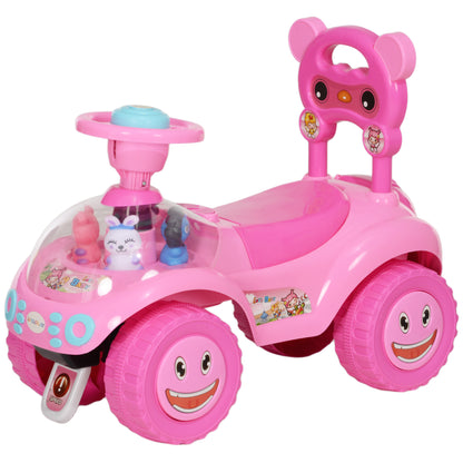 Toddler Push Car with Horn, Lights and Music