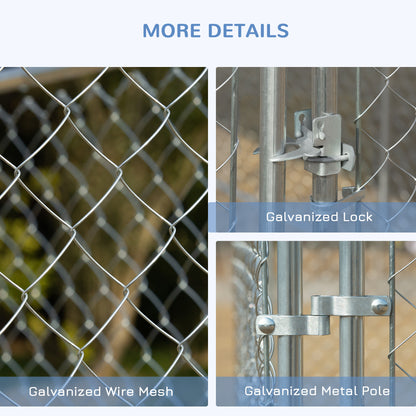 Outdoor dog playpen with galvanized steel frame