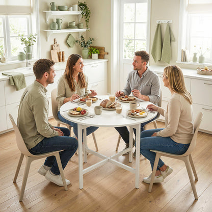 Round Folding Dining Table for Small Spaces