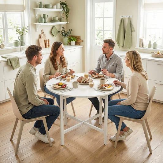 Round Folding Dining Table for Small Spaces