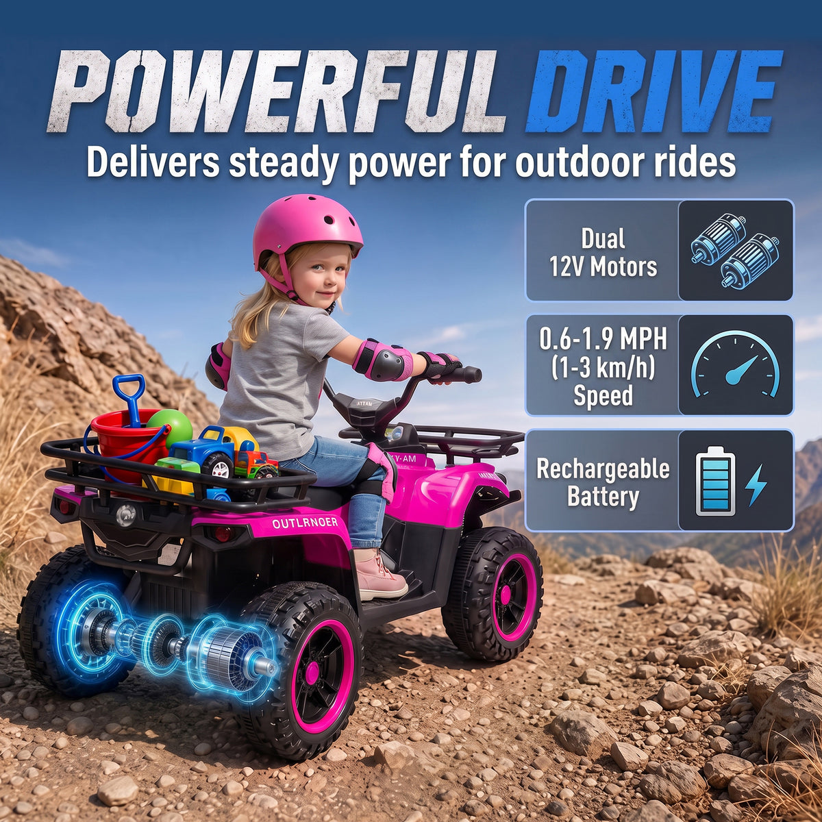 Kids Electric ATV 12V Quad