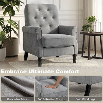 Accent armchair mid-century modern style