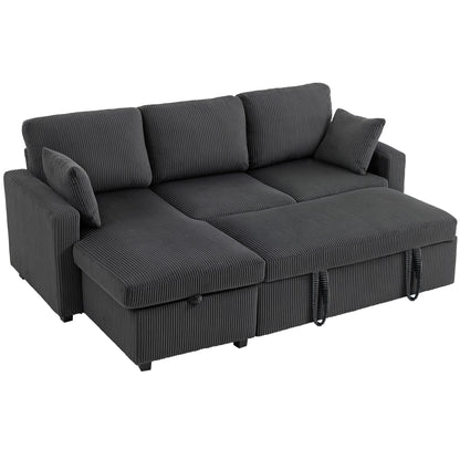 Sofá cama convertible de 206 cm con almacenamiento integrado