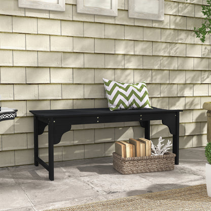 Wooden garden bench two-seater — natural