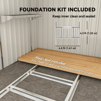 Galvanised Steel Lean-To Garden Storage Shed