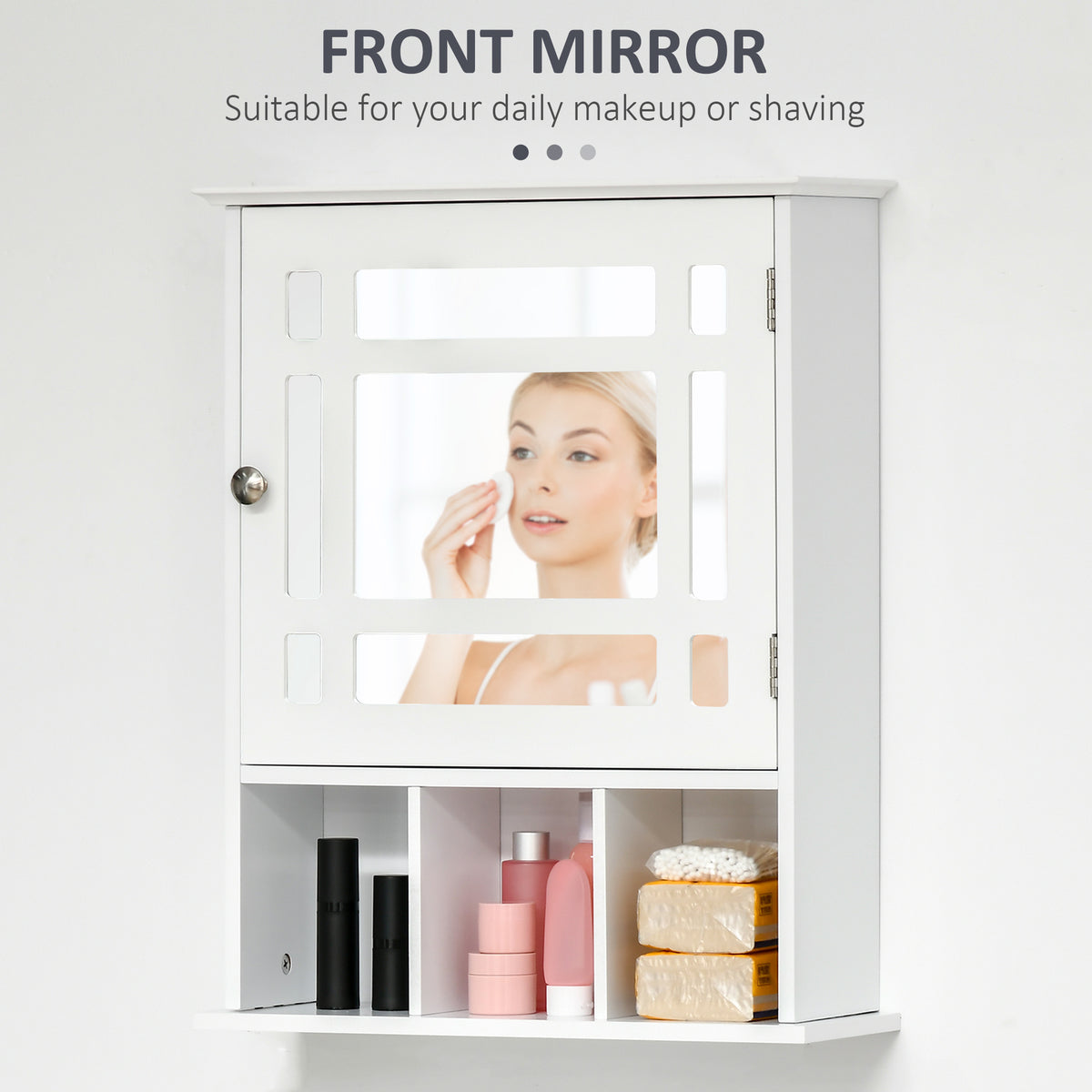 Wall mounted mirrored medicine cabinet