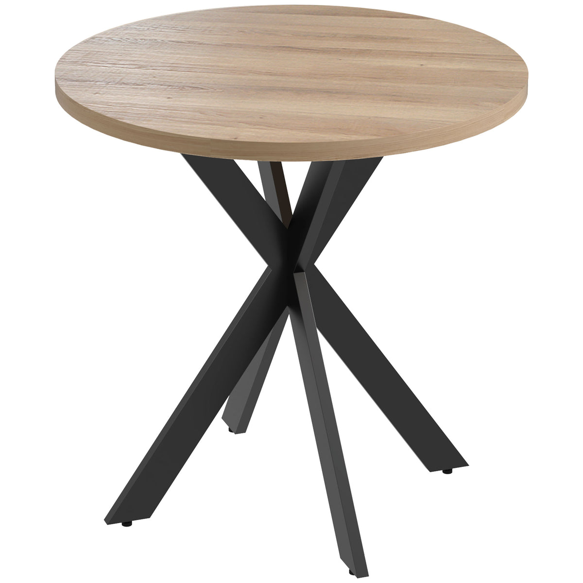 Mesa de comedor redonda contemporánea de 74 cm con patas cruzadas