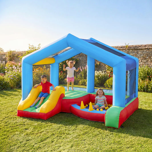 Kids Bouncy Castle with Slide and Blower