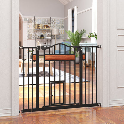 Extra Wide Pet Gate with Cat Door