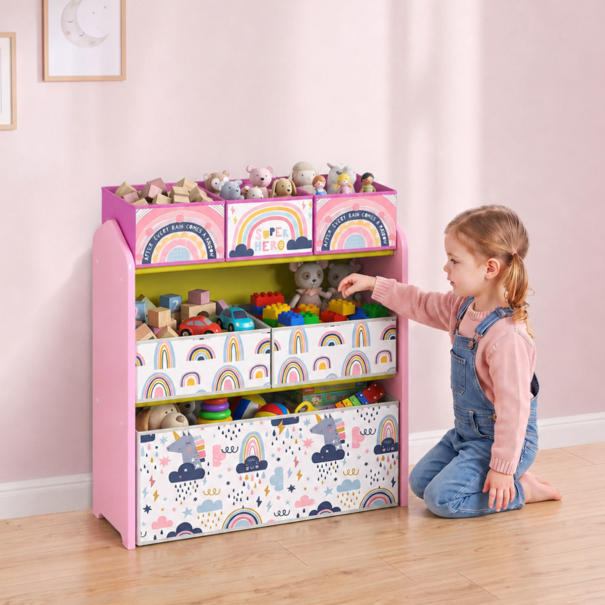 Organizador de juguetes de 3 niveles para niños