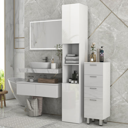Tall narrow bathroom storage cabinet