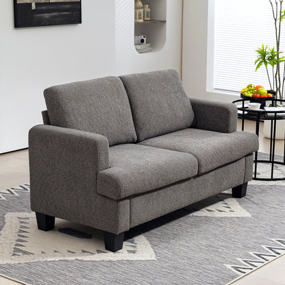 2-Seater Chenille Loveseat Sofa with Washable Cushions