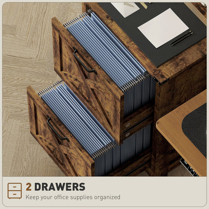 Vertical Filing Cabinet with 2 Drawers
