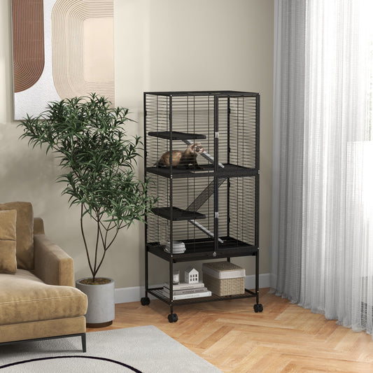 Rolling 4-Tier Small Animal Cage