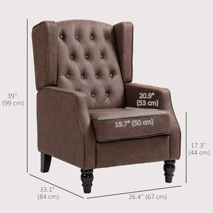 Sillón auxiliar de cuero sintético con relleno grueso — caqui