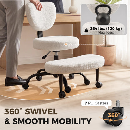 Ergonomic cross-legged swivel office chair