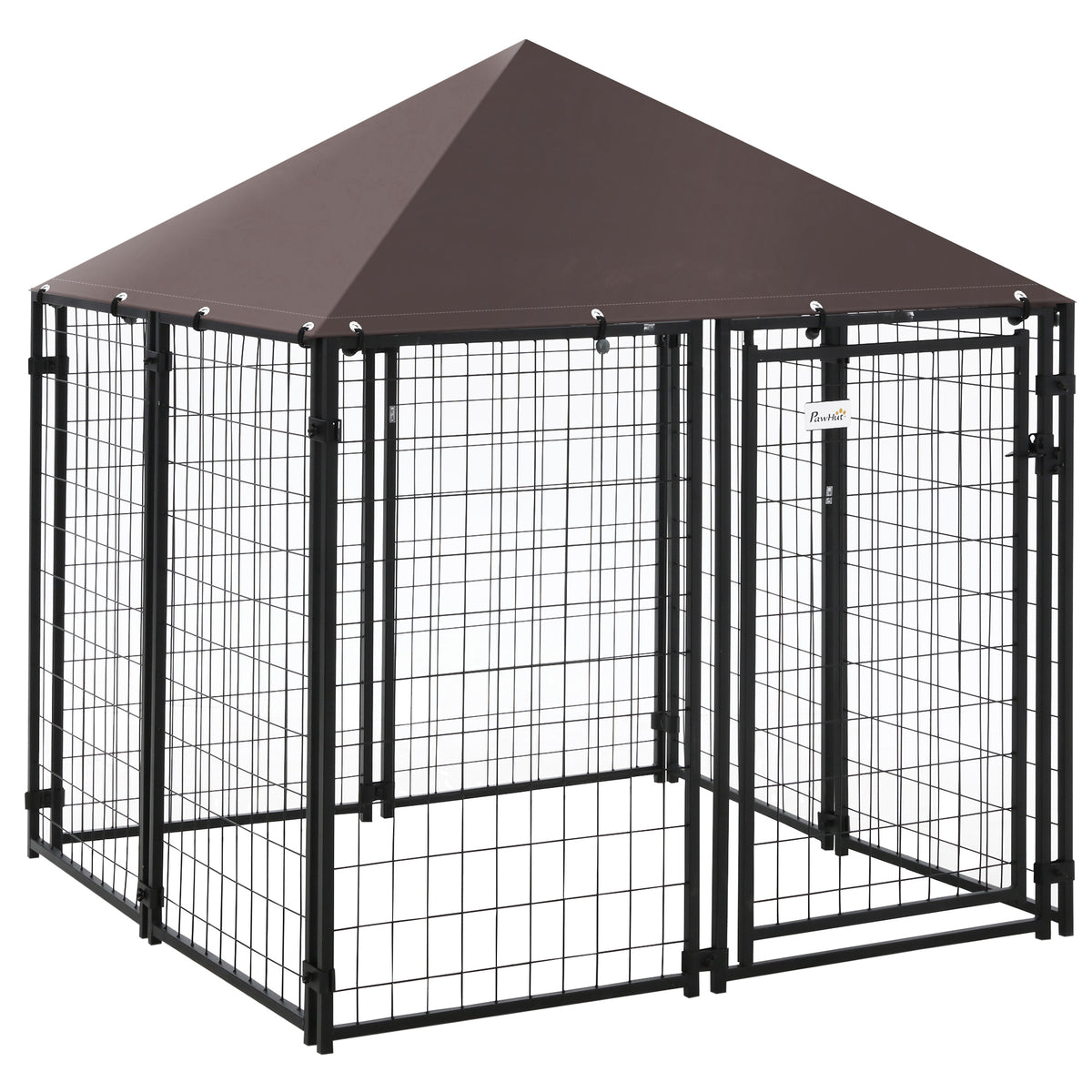 Corral exterior para perros de acero con cerradura