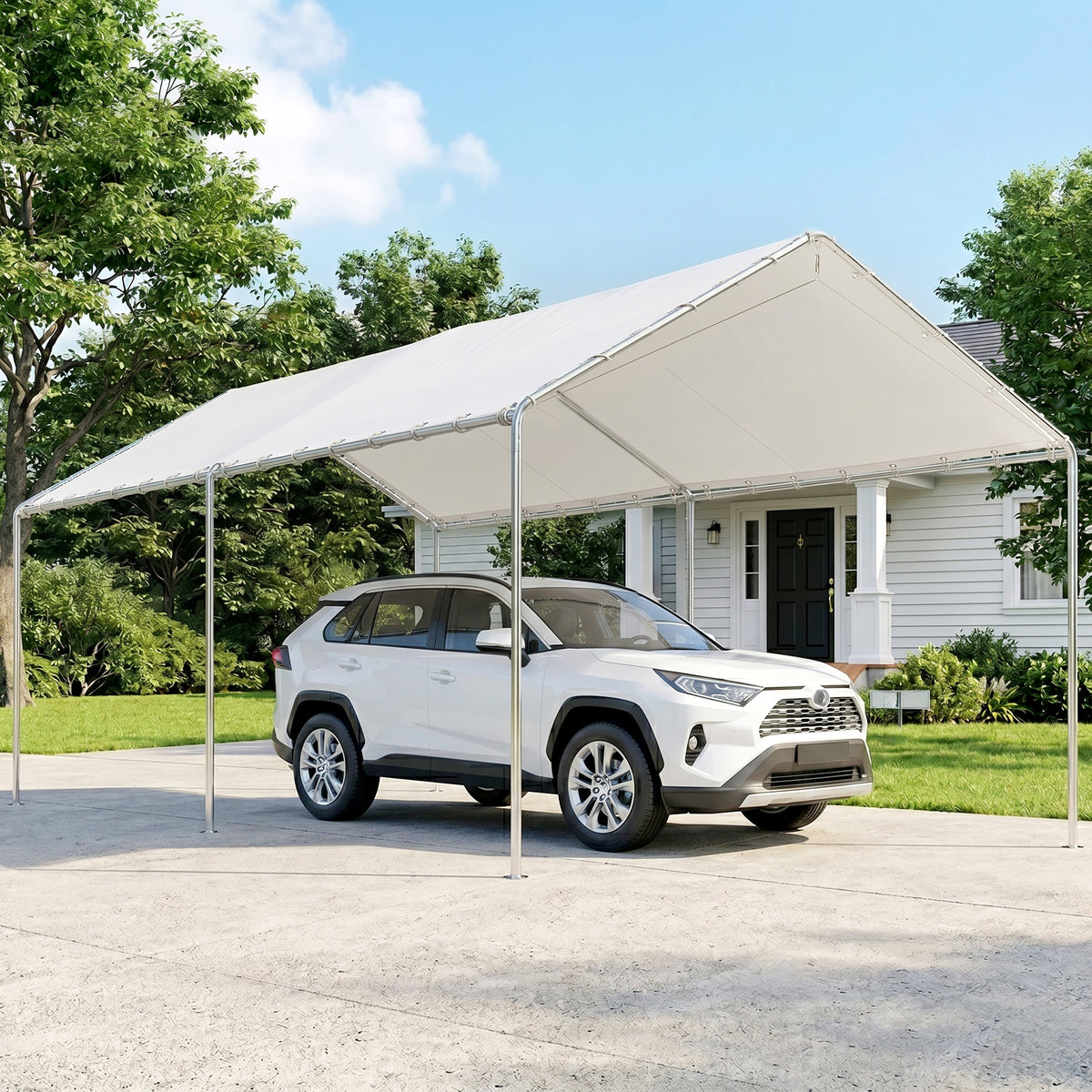 Car Shelter 10' Galvanized Steel