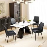 Upholstered dining chairs set of 2