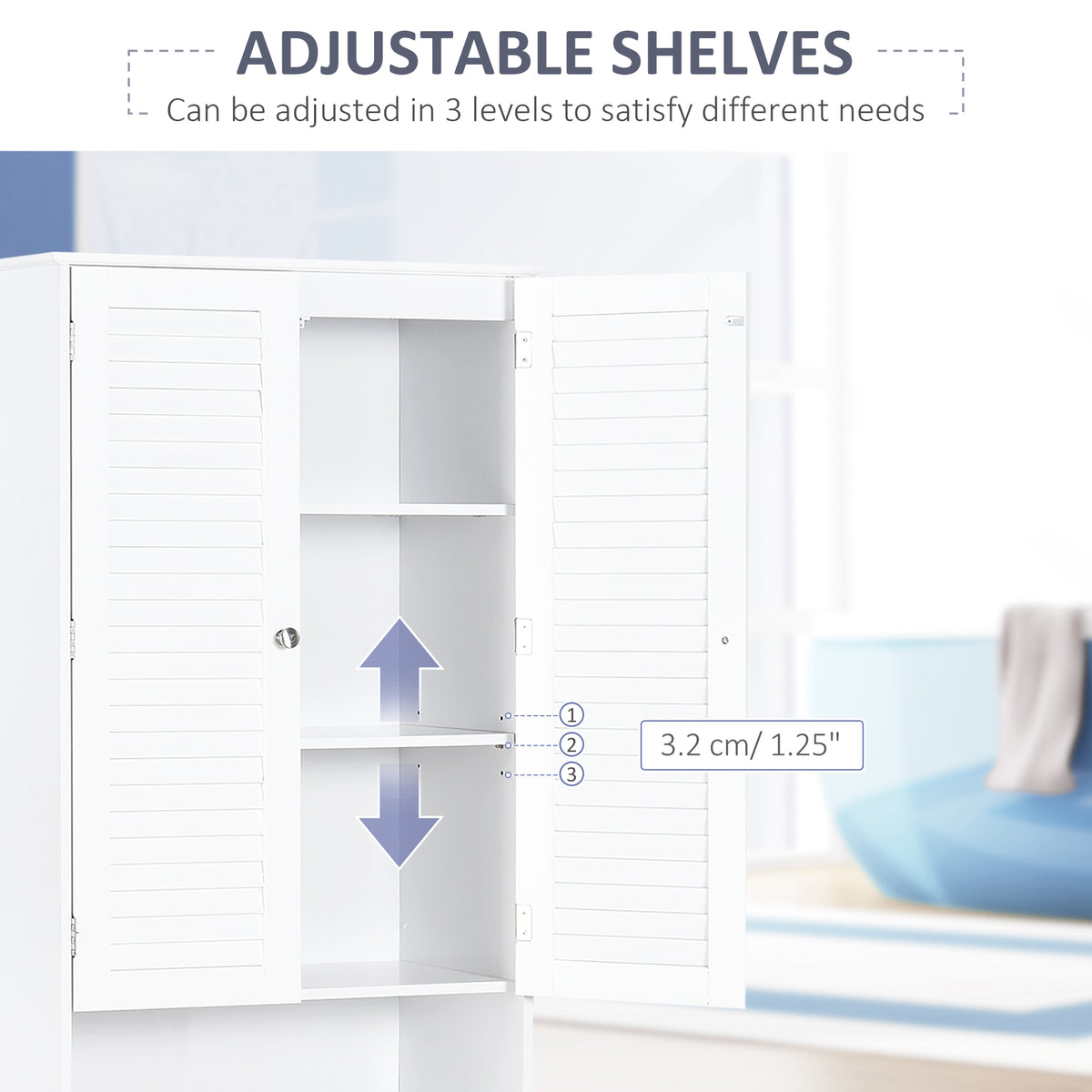 Tall narrow bathroom storage cabinet