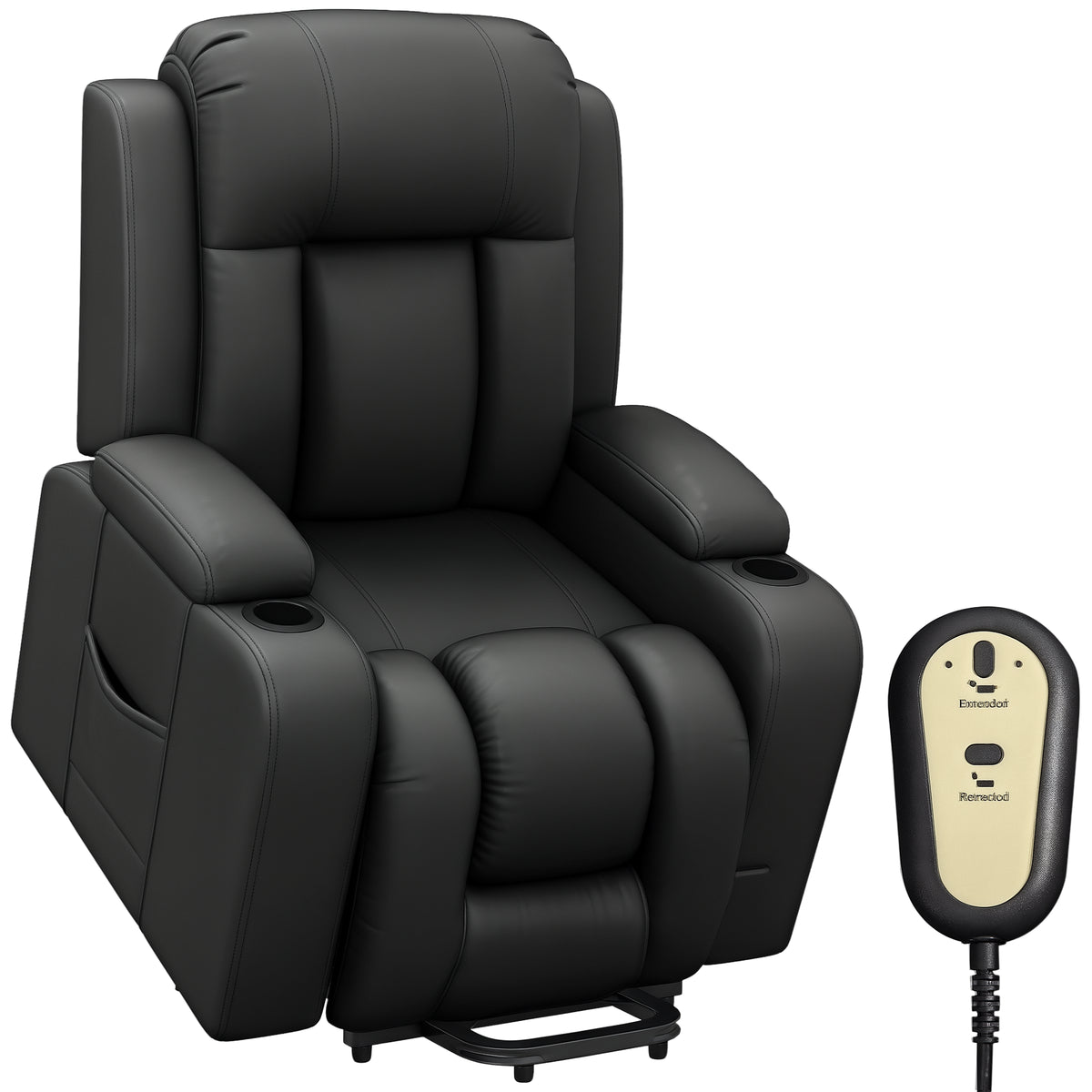 Sillón reclinable y elevador eléctrico de cuero sintético
