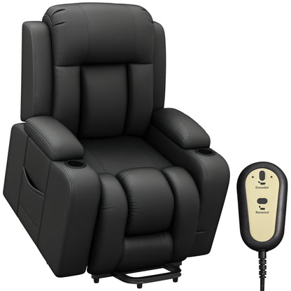 Sillón reclinable y elevador eléctrico de cuero sintético