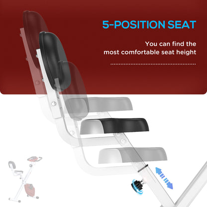 Foldable indoor stationary bike with magnetic resistance