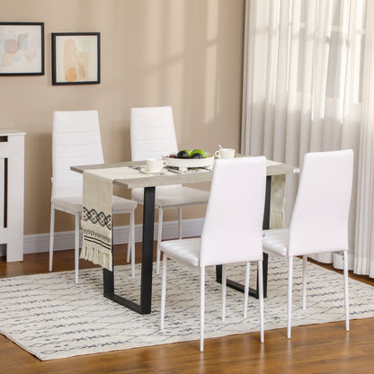 Modern PU Leather Dining Chairs — Set of 4