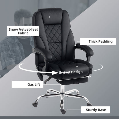 Silla de oficina de masaje reclinable con reposapiés ajustable