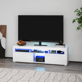 Mueble de TV moderno con luces LED y almacenamiento