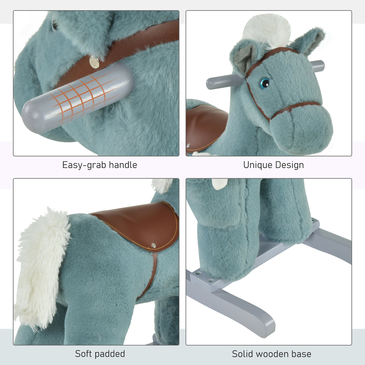 Kids Plush Rocking Horse Toy with Sounds