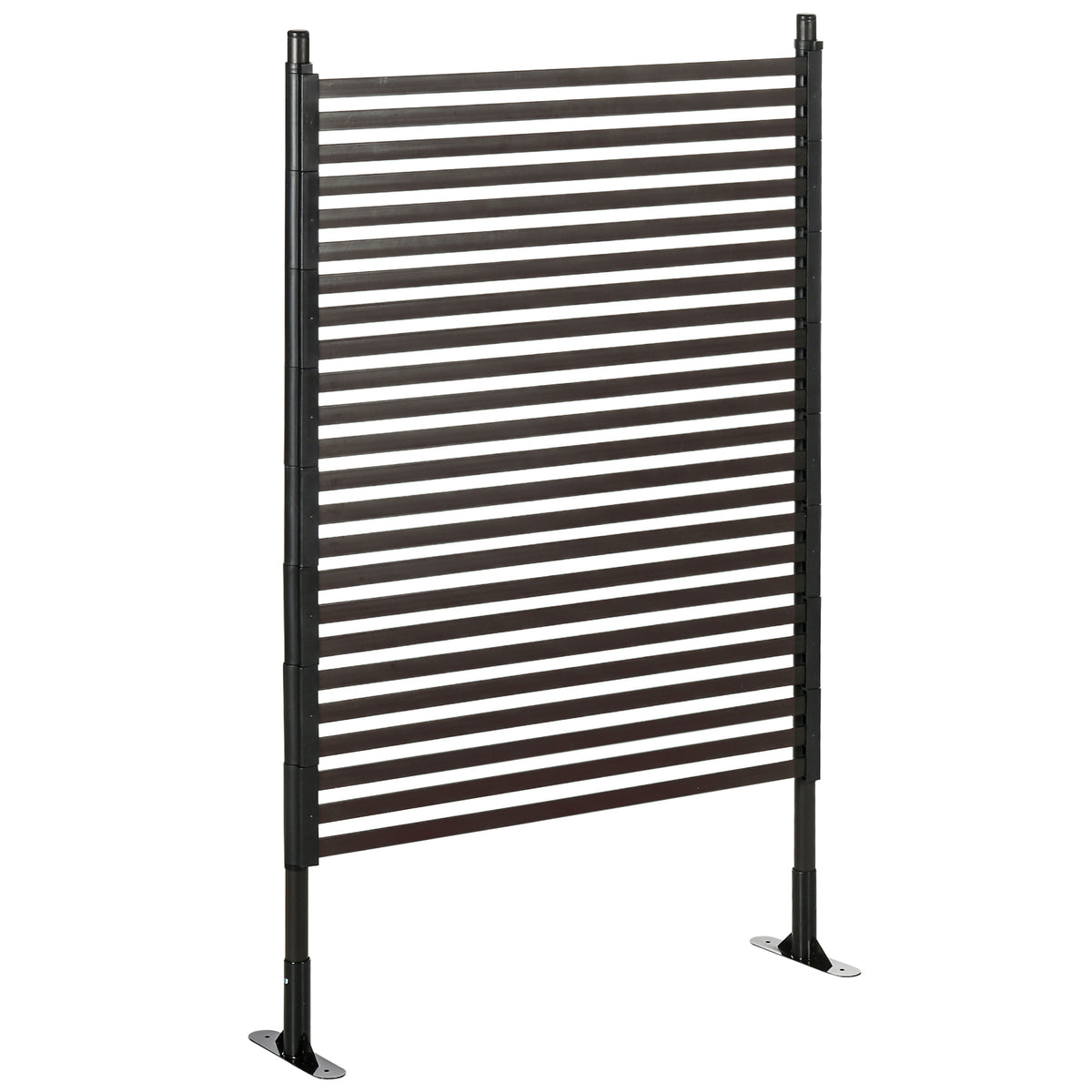 150cm Metal Garden Fence - Brown Outdoor Barrier