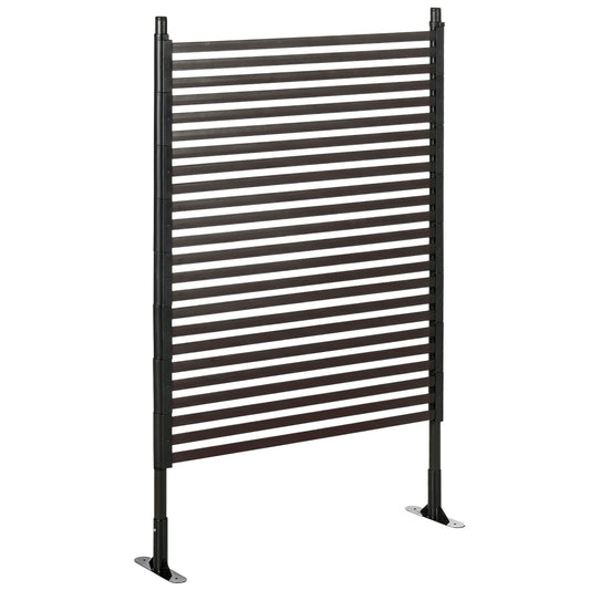 150cm Metal Garden Fence - Brown Outdoor Barrier