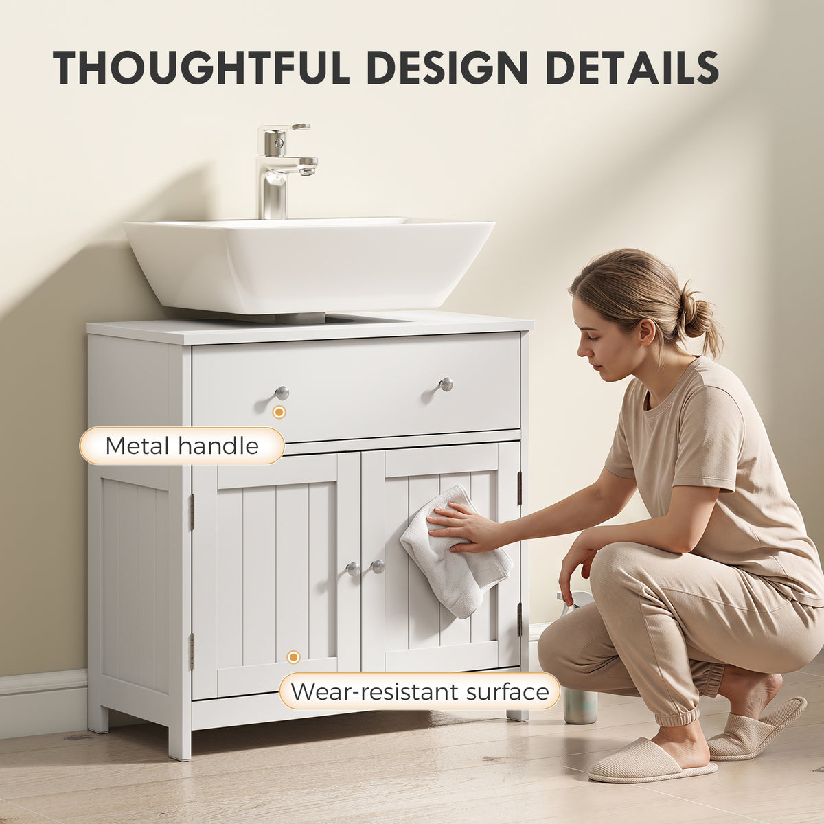 Freestanding Bathroom Vanity Cabinet with Drawer