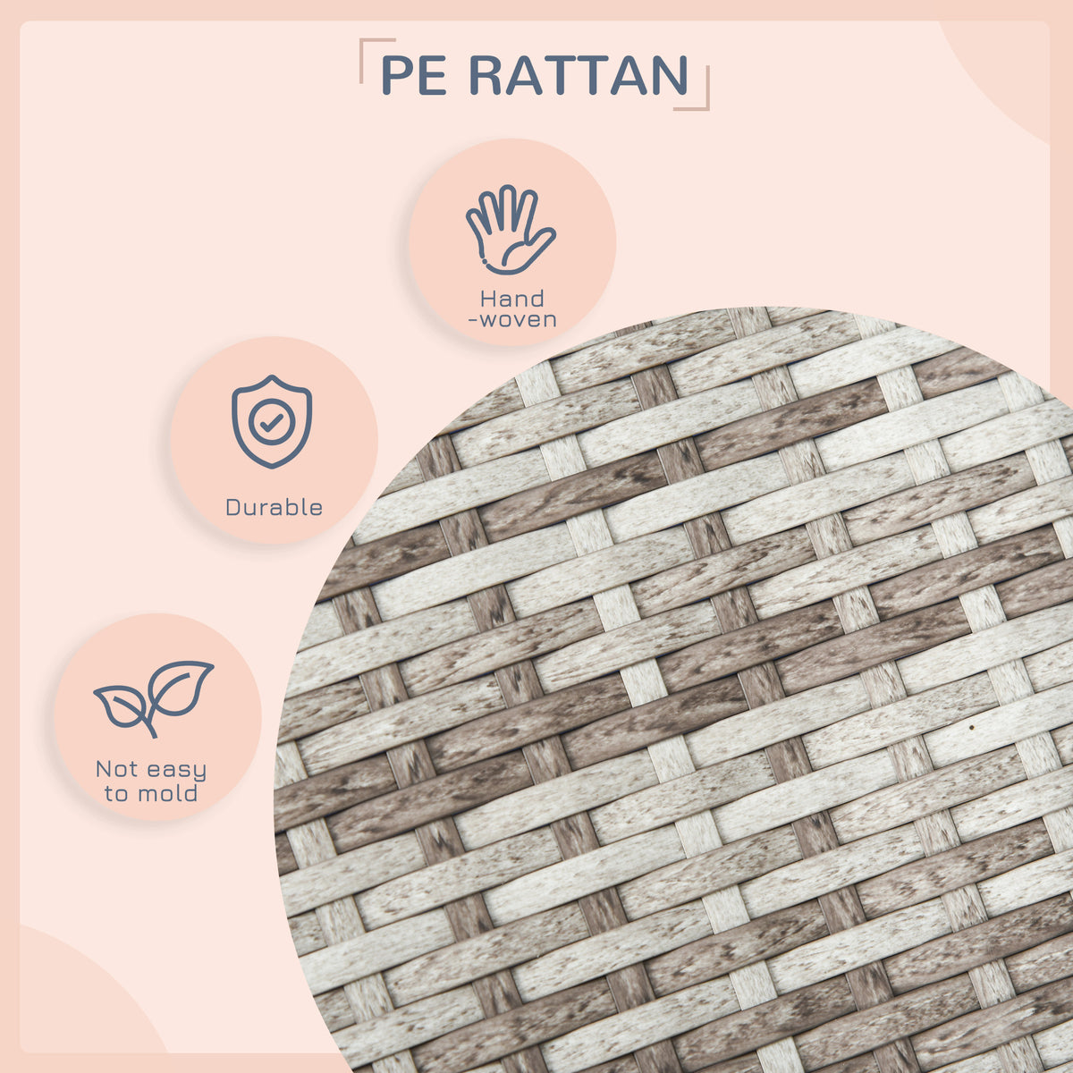 Elevated Rattan Dog House with Canopy Shelter